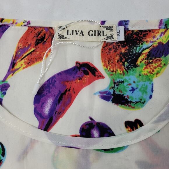 Liva Girl "For the Birds" Top size XL - Picture 5 of 13